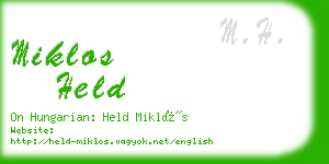 miklos held business card